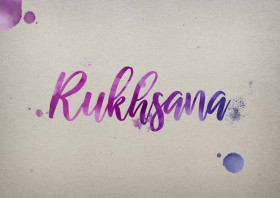 Rukhsana Watercolor Name DP