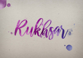 Rukhsar Watercolor Name DP