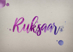 Ruksaar Watercolor Name DP