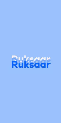 Name DP: Ruksaar