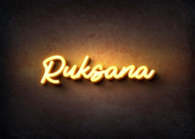 Glow Name Profile Picture for Ruksana