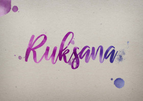 Ruksana Watercolor Name DP