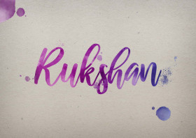 Rukshan Watercolor Name DP