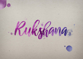 Rukshana Watercolor Name DP