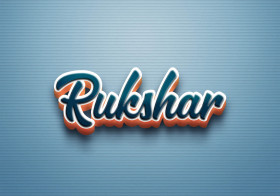 Cursive Name DP: Rukshar