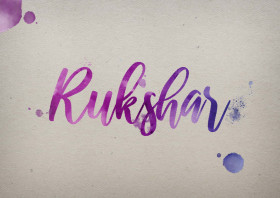 Rukshar Watercolor Name DP