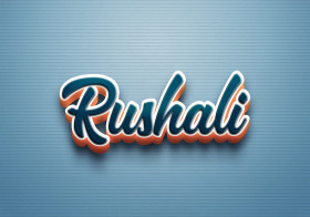 Cursive Name DP: Rushali