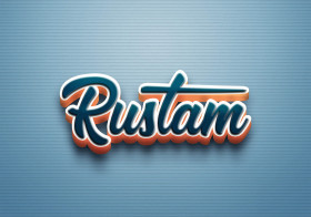 Cursive Name DP: Rustam