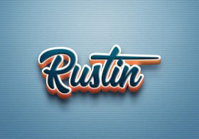Cursive Name DP: Rustin