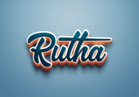 Cursive Name DP: Rutha