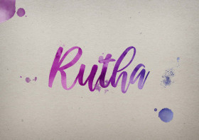 Rutha Watercolor Name DP