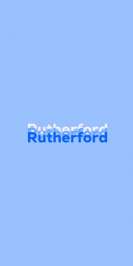 Name DP: Rutherford