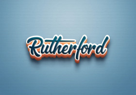 Cursive Name DP: Rutherford