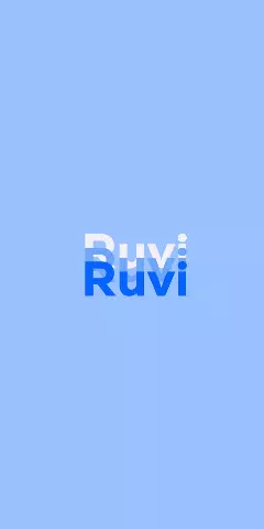 Name DP: Ruvi