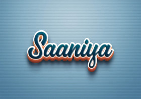 Cursive Name DP: Saaniya