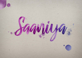 Saaniya Watercolor Name DP
