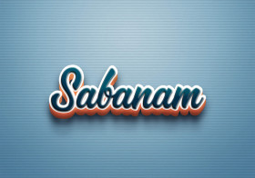 Cursive Name DP: Sabanam