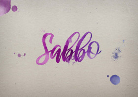 Sabbo Watercolor Name DP