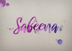 Sabeena Watercolor Name DP