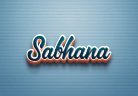 Cursive Name DP: Sabhana