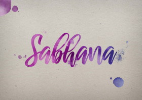 Sabhana Watercolor Name DP
