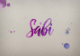 Sabi Watercolor Name DP