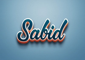 Cursive Name DP: Sabid