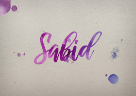 Sabid Watercolor Name DP