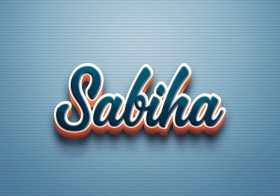 Cursive Name DP: Sabiha