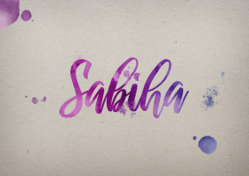 Sabiha Watercolor Name DP