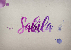 Sabila Watercolor Name DP