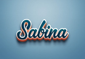 Cursive Name DP: Sabina