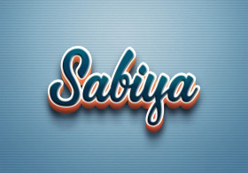 Cursive Name DP: Sabiya