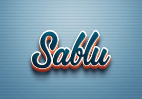 Cursive Name DP: Sablu