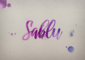 Sablu Watercolor Name DP