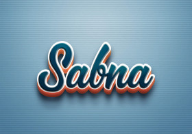 Cursive Name DP: Sabna