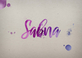 Sabna Watercolor Name DP