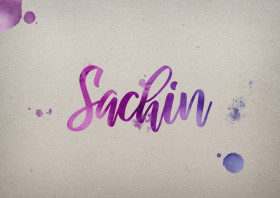 Sachin Watercolor Name DP