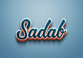 Cursive Name DP: Sadab