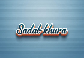 Cursive Name DP: Sadab(khura)