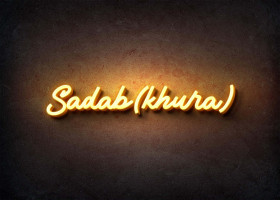 Glow Name Profile Picture for Sadab(khura)