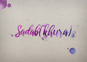 Sadab(khura) Watercolor Name DP