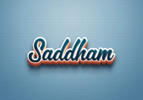 Cursive Name DP: Saddham