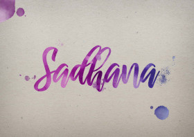 Sadhana Watercolor Name DP