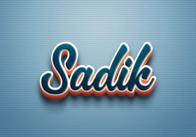 Cursive Name DP: Sadik