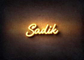 Glow Name Profile Picture for Sadik