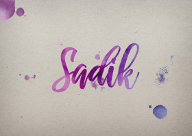 Sadik Watercolor Name DP