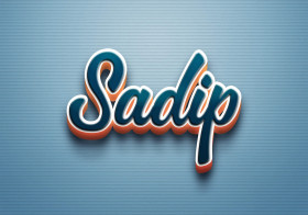 Cursive Name DP: Sadip