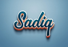 Cursive Name DP: Sadiq