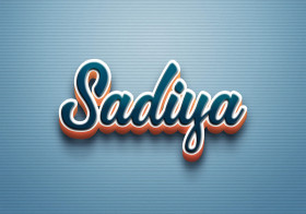 Cursive Name DP: Sadiya